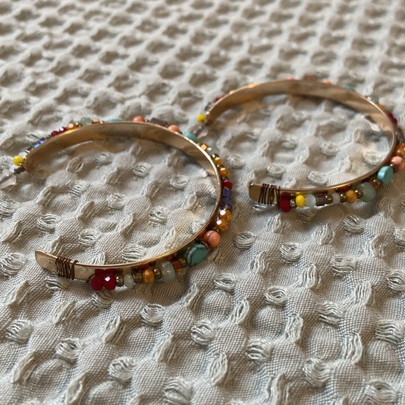 Boho Beaded Hoop Earrings - Picture 5 of 5